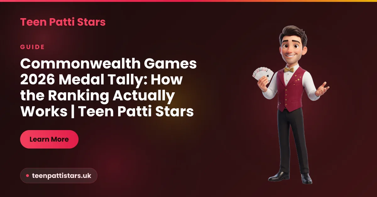 Commonwealth Games 2026 medal tally explained — gold-first ranking and where the official board is