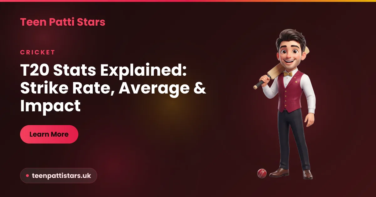 T20 stats explained — strike rate, batting average and impact on a scorecard