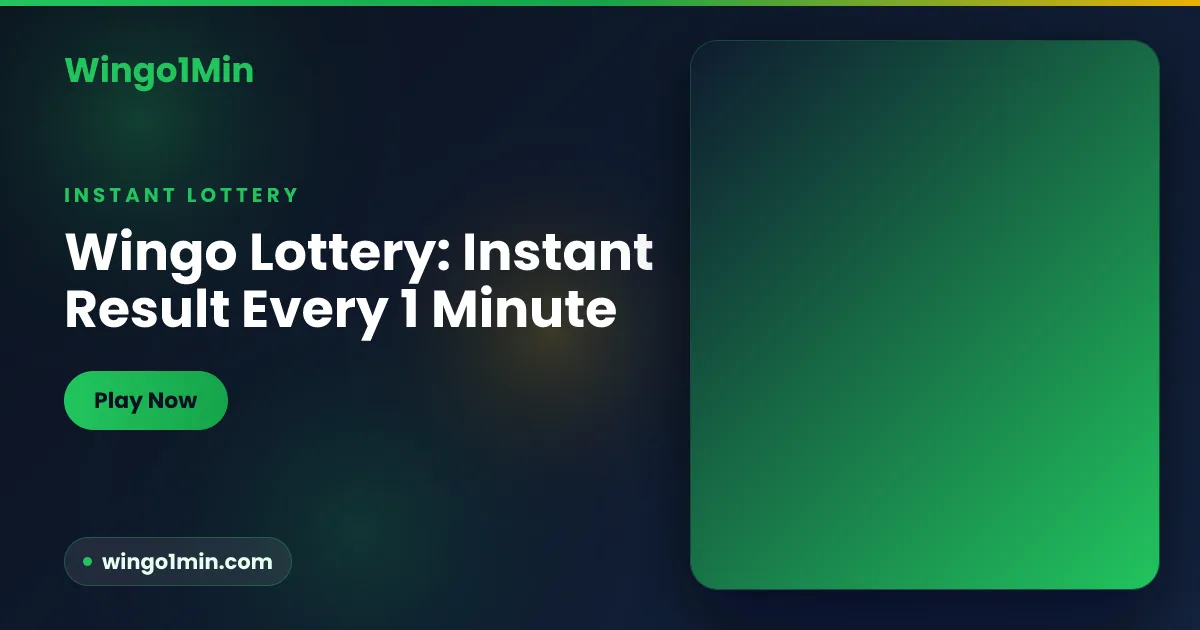 Instant Wingo lottery round with a one minute countdown timer and red, green and violet balls