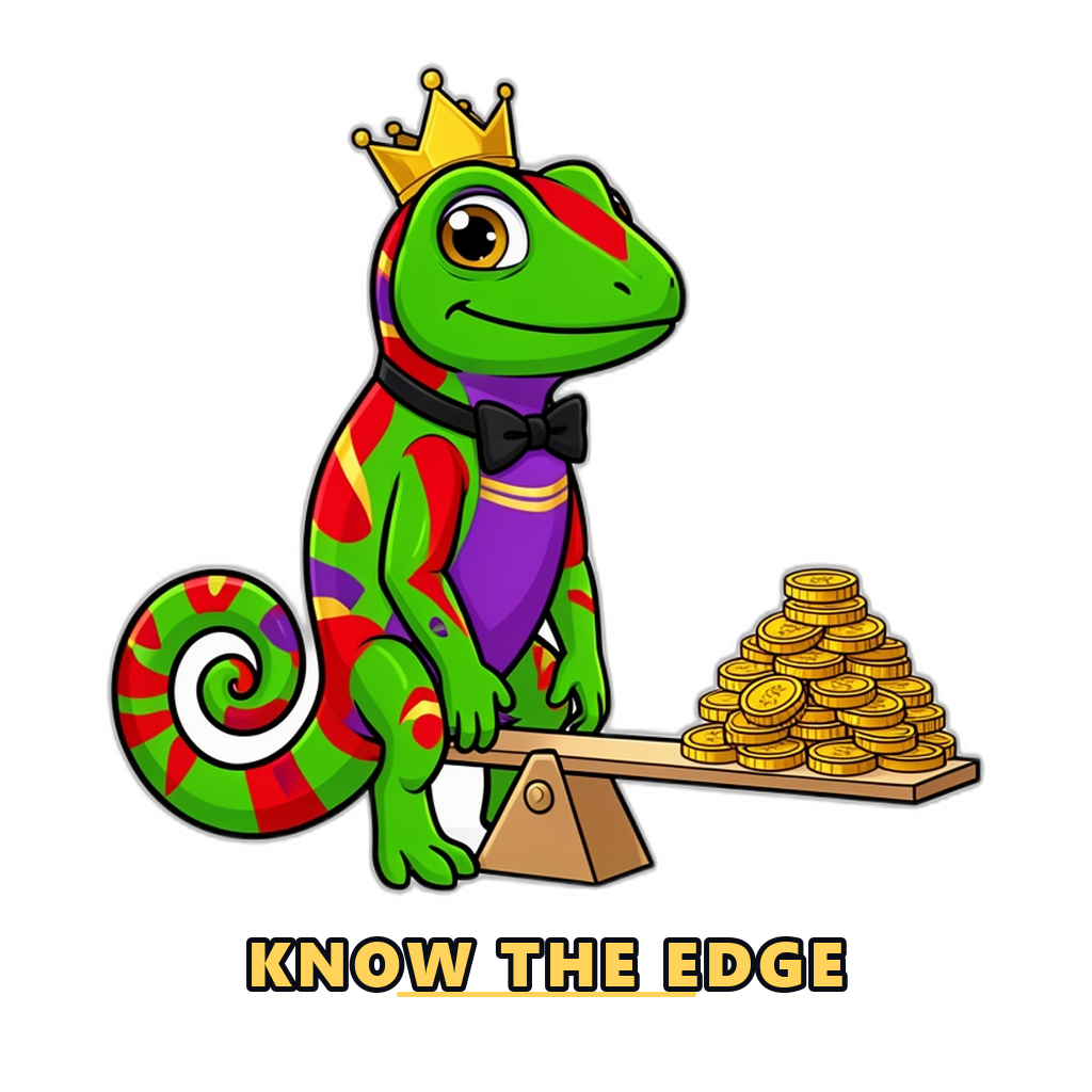 House edge in the Wingo game shown as an unbalanced seesaw