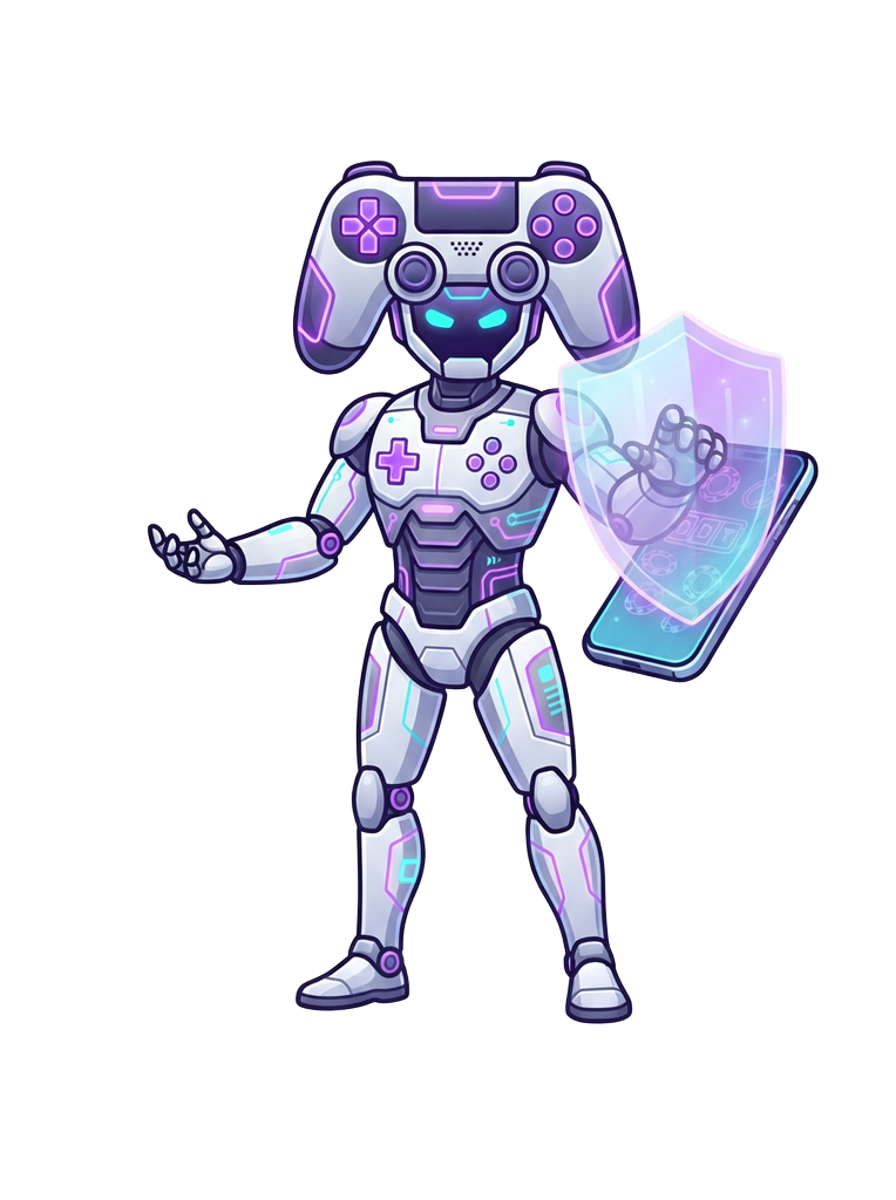Mascot guarding a phone to show how little personal data this site collects