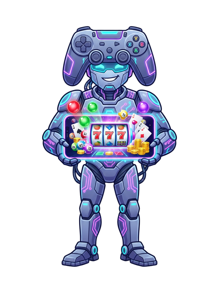 Games lobby inside the Yono Games app with a neon gaming mascot