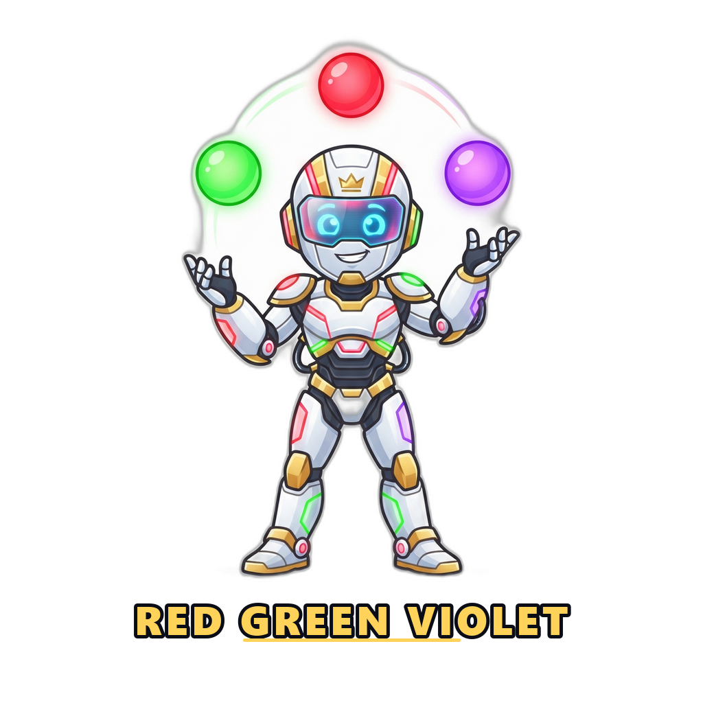 Red, green and violet rules in the color prediction game